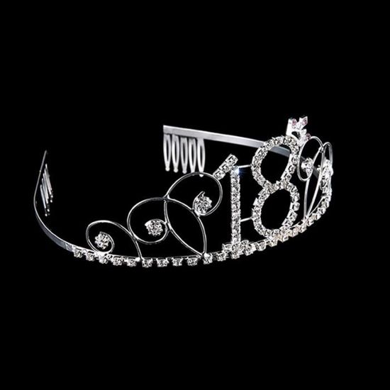 Frcolor Couronne Danniversaire En Cristal Tiara Princesse Princesse No 18 Joyeux Anniversaire 18 Ans Strass En Argent Diademes Bijoux Frcolor Couronne Danniversaire En Cristal Tiara Princesse Princesse No 18 Joyeux Anniversaire 18 Ans Strass En Argent Diademes Bijoux