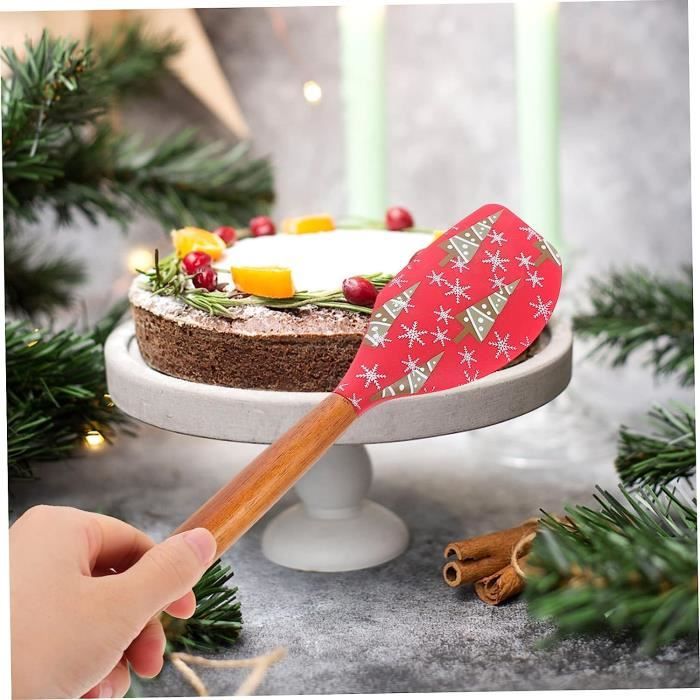 Spatule Pâtisserie de Noël 25 cm - Manche plastique, spatule silicone