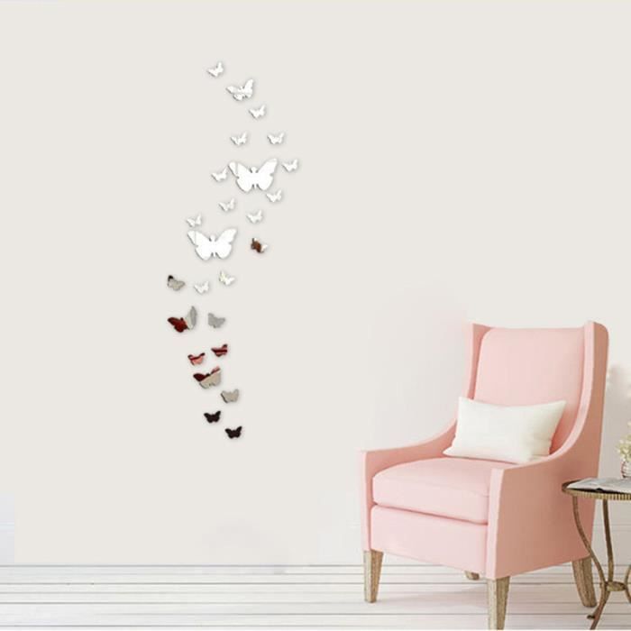 Nouveau design Mur miroir autocollant fleur papillon de la vigne de Luxe  Chambre d'enfant décoration murale - Chine Grand mur autocollant, miroir  Stickers muraux