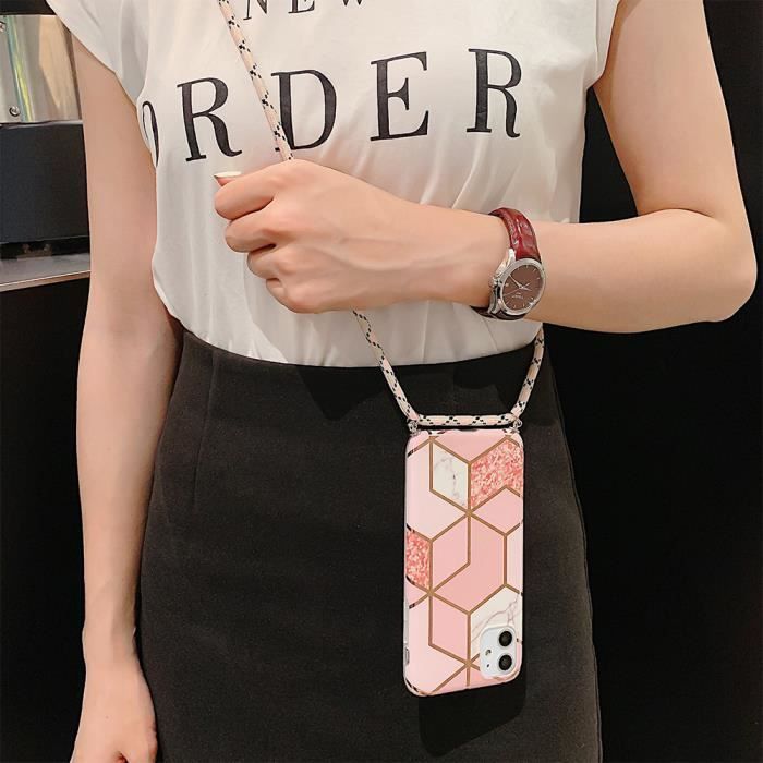Coque IPhone 15 Kuafcase - Rose, Cuir Synthétique, Rabat Antichoc, Neuve Sous Blister
