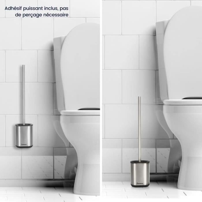Brosse de Toilette WC en Silicone avec Antibactérienne balayette Soies avec  Support à Séchage Rapide Balayette pour Salle de Bain - Cdiscount Bricolage