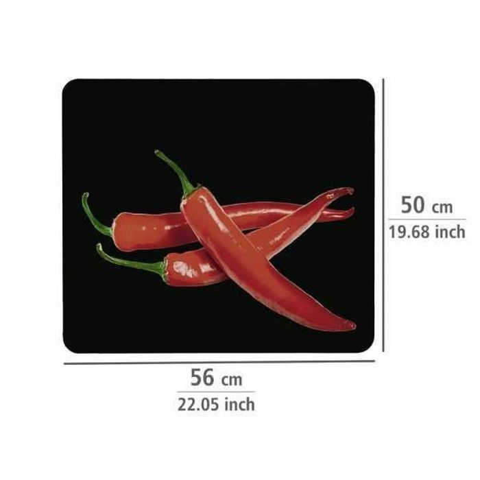 Crédence Cuisine En Verre Trempé 100x50cm Tulup - Rouge Piment, Résistante Aux Taches Et éclaboussures - 4