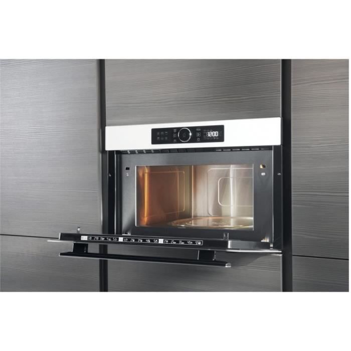 Micro-ondes Encastrable WHIRLPOOL AMW730WH - Gril simultané - 1000 Watts -  31L - Blanc - Cdiscount Electroménager