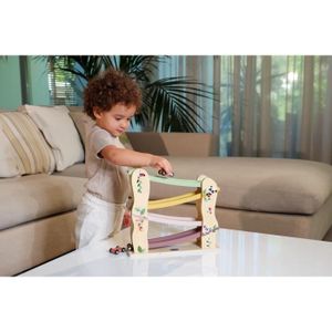 Jouet Rampe de Course en Bois pour Garçon 2 Ans, Jeu Voiture pour 12 18 Mois, Cadeau Jouet Rampe