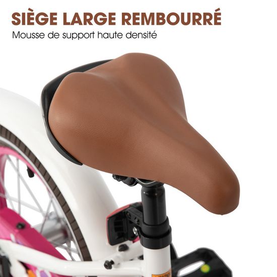 Vélo Enfant JMMD 18 Mois-5 Ans Réglable - Pliable, Léger, Sans Gonflage, Rose