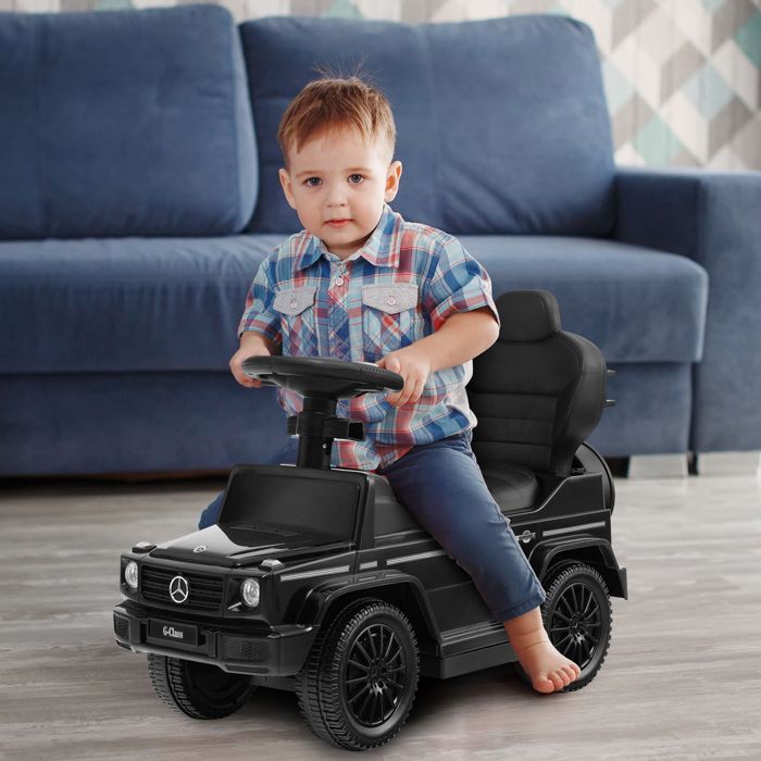 Porteur Bébé 3 En 1 Mercedes Benz - Poussette, Marcheur, Voiture à Chevaucher, Charge 25 Kg, 1-3 Ans