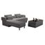 Canapé Dangle Reversible Convertible Cuir Pouf Coffre