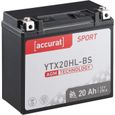 Batterie moto YTX20HL-BS 20Ah AGM Accurat 12V 290A 177 x 88 x 155 mm Quad-0