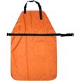 Tablier jardinage orange avec poche poitrine - 420D OXFORD - Longueur: 108cm - Largeur: 70cm-0
