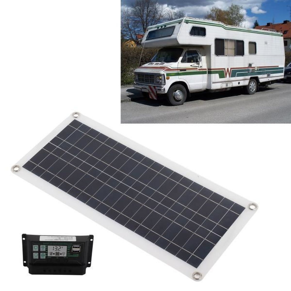 Accessoires de camping car panneau solaire polycristallin 30w