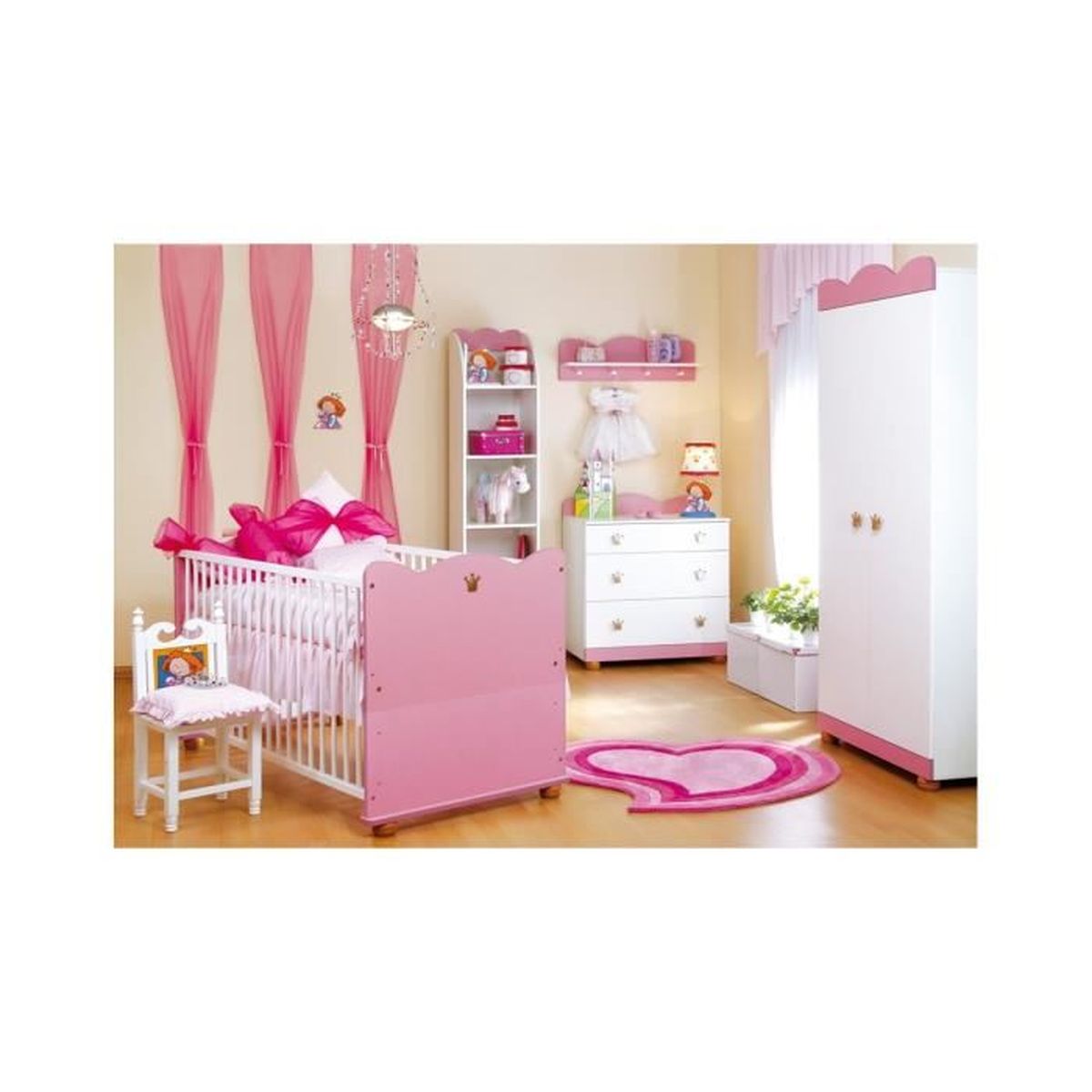 Chambre Bebe Princesse Complete Couleur Marketing Rose