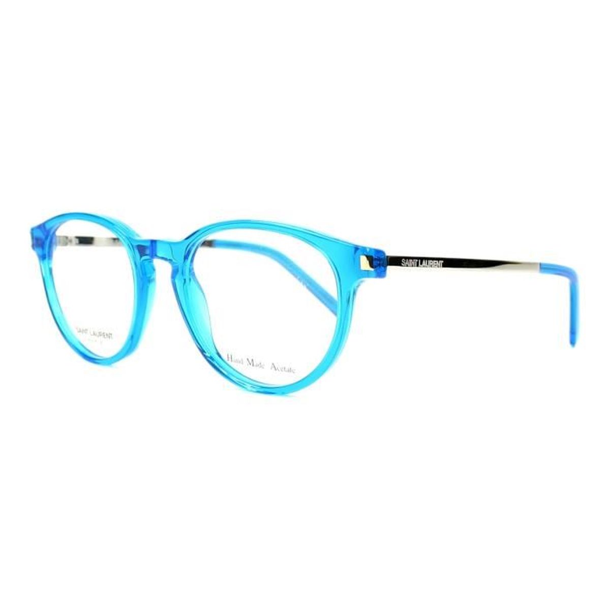 de vue Yves Saint Laurent SL25 GII Bleu transparent Argent Achat / Vente de vue Yves Saint Laurent SL25 GII Bleu transparent Argent Achat / Vente
