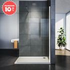 SIRHONA Paroi de douche 110x200 cm porte de douche 8mm verre NANO Transparent cabine de douche à l’italienne avec barre de fixation