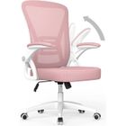 Chaise de Bureau Ergonomique BIGZZIA, Fauteuil de Bureau, Hauteur Ajustable,50 x 50 x (92-102)cm, Poids Max 150kg, Rose