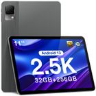 DOOGEE T30 Ultra Tablette 11 Pouces 2.5K Android 13 Tablette Tactile 32GO+256Go SD 2To Batterie 8580mAh Helio G99 Octa-Core Gris