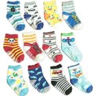 Chaussettes Anti-Glissement Bébé 6 à 36 mois - ELECMOTIVE - 12 Paires - Semelles antidérapantes - Coton doux