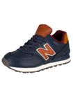 Sneakers Hommes New Balance Classics 574 en Cuir Bleu - ML574OMC