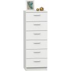 PEGANE Chiffonnier Meuble de rangement coloris Blanc - Hauteur 110 x Longueur 40 x Profondeur 40 cm