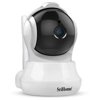 SriHome 3MP Caméra Surveillance WiFi , Camera ip avec Vision nocturne en couleurVision Nocturne Détection de Mouvement, Caméra Bébé