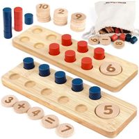 Jouet Montessori,Jouet en Bois Mathématiques Addition et Soustraction dans la Limite de 20 Jeux Educatif,Pour 4 5 6 Ans Garçon