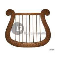 Accessoire - Harpe d'ange or - Blanc - Intérieur - Adulte - Femme