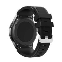 Accessoires Montres,20mm-22mm bracelet de montre pour Samsung Galaxy montre 3 45mm-42mm-actif 2 Gear S3 frontière - Type Black-20mm
