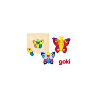 Puzzle 4 couches papillon - GOKI - Animaux - Moins de 100 pièces - Bébé - Mixte