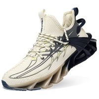 MBP Chaussures de sport pour hommes -Confortable Respirant Extérieur Tendances chaussure de basket-ball-Beige