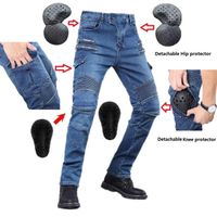 Jeans d'équitation de moto avec genou rembourré de hanche hommes motocross Motorcycle Touring Motorcycle Street jeans