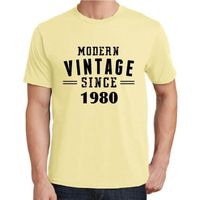 Homme Tee-Shirt Vintage Moderne Depuis 1980 – Modern Vintage Since 1980 – 43 Ans T-Shirt Cadeau 43e Anniversaire Vintage Année 1980