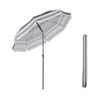 Sekey parasol terrasse Rond Ø 240 cm UV25+, Gris et blanc