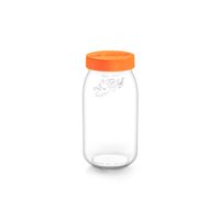 Lot De 2 Bocaux "Le Parfait" SUPER Avec Couvercle Color Vis Jaune - 1 Litre - Occasion