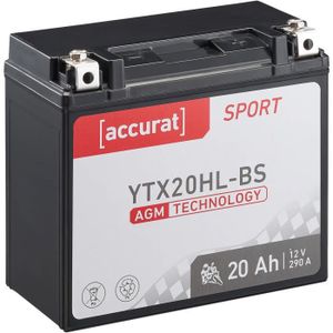 BATTERIE VÉHICULE Batterie moto YTX20HL-BS 20Ah AGM Accurat 12V 290A