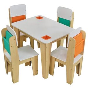 BRICOLAGE - ÉTABLI KidKraft - Ensemble table et 4 chaises avec rangem