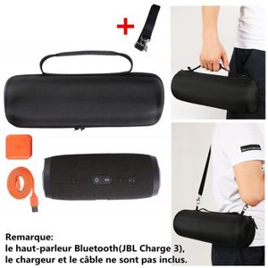 Khanka Dur Cas Voyage Etui Housse Sac Case Pour JBL Charge 5/ Charge 4/ Charge Essential Enceinte Portable (Tout Noir