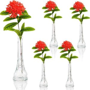 VASE - SOLIFLORE 4Pcs Petit Vase À Fleurs En Verre, Vase Transparen