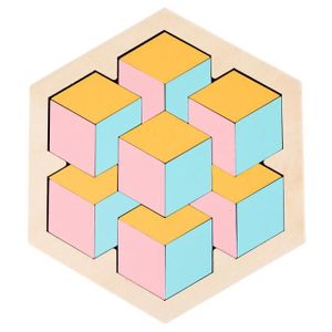 PUZZLE Macaron - Jouets en bois Montessori Puzzle 3D Tang