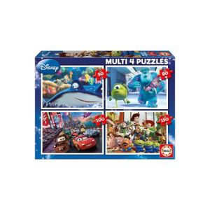 PUZZLE Lot de 4 puzzles Disney - Cars - Toy Story - Monstres et Cie et Nemo Educa pour enfants de 5 ans et plus