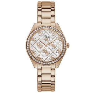 MONTRE Montre femme GUESS WATCHES LADIES SUGAR GW0001L3. Fashion. Rose. Blanc. Rond. Quartz. Analogique. Acier inoxydable. Bracelet. 10. Mi