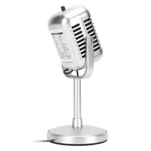 Accessoires de Microphone rétro améliorés, modèle de Microphone Vintage,  décor de Table, faux Microphone Antique en plastique D0LD