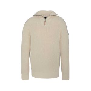 PULL Pull a col zippe homme Schott Ref 61337 Off White