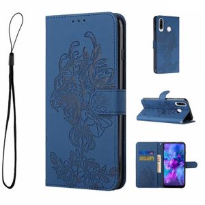Coque Portefeuille Magnétique Pour Huawei P30 LITE - Motif Grue & Fleurs - Protection Complète
