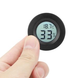 MESURE THERMIQUE Qiilu Testeur de température d'humidité Mini thermomètre LCD numérique intégré circulaire hygromètre compteur de température