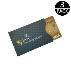 valonic Protection Carte bancaire - 6 pièces - certifié - etuis Anti RFID  NFC - Plastique - Transparent - RFID Protection pour Carte Bleu et Carte  sans Contact : : Mode