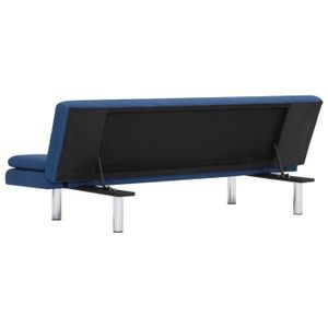 CLIC-CLAC SWT Canapé-lit avec deux oreillers Bleu Polyester