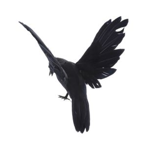 STATUE - STATUETTE STATUE,--Statue de corbeau volant artificiel 12cm,