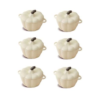 Kook Lot De 4 Mini Cocottes En Céramique Avec Couvercles - 340g Grès Passe Au Four Micro-ondes
