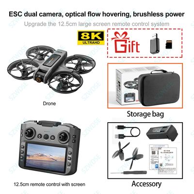 Drone LKHLTBF Avec Caméra 6K – 3 Batteries, GPS, Moteur Sans Balais, évitement D'obstacles Et écran 4,5″ (192g, 18min)