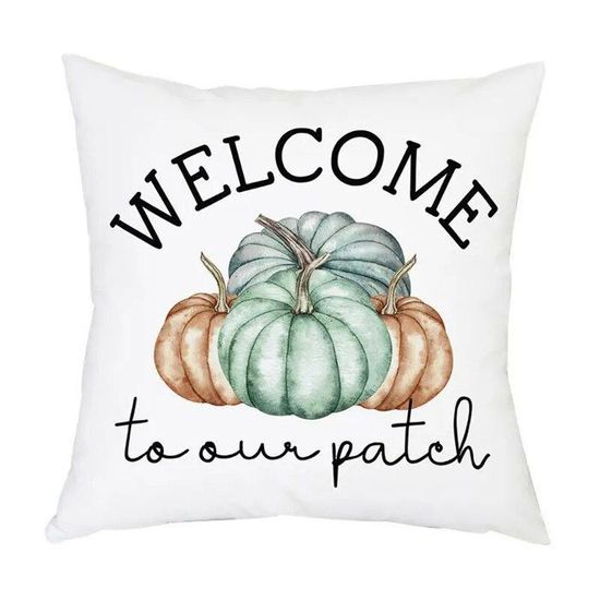 Heirloom Haven Hello Autumn Pumpkin Maple Leaf Throw Pillow