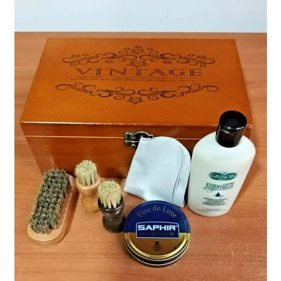 Kit De Cirage Vintage Pour Chaussures – Étui Zippé Classique Et Pratique